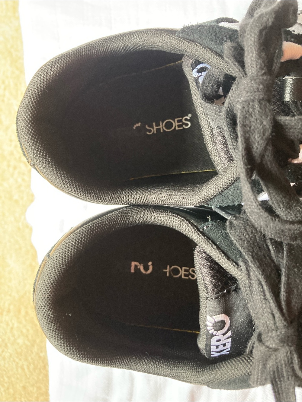 Women's Black & White Sneakers - Picture 2 of 14